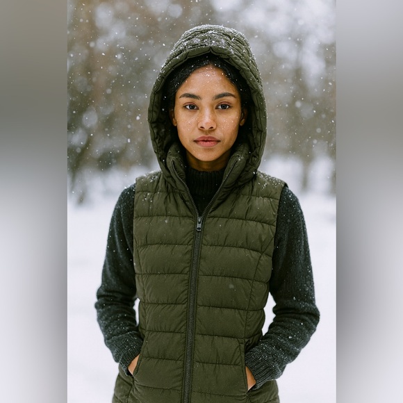 The North Face Jackets & Blazers - The North Face Army Green Puffer Vest Size XS